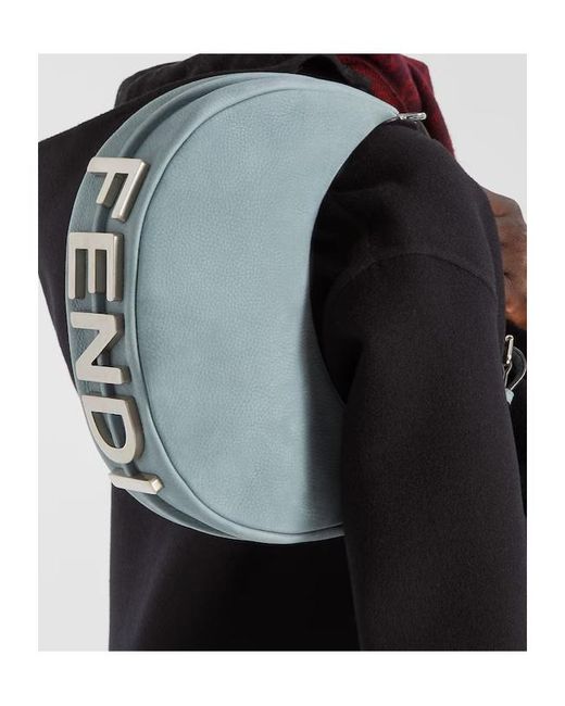 Fendi Blue Graphy Small Tote Bag
