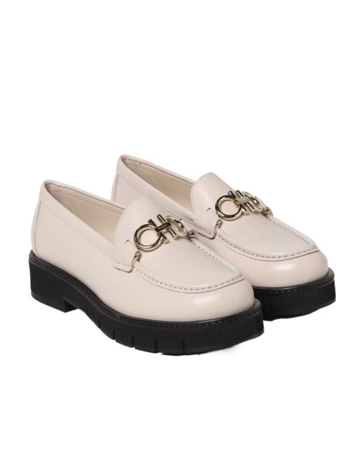 Ferragamo Multicolor Ferragamo Gancini Logo Plaque Loafers