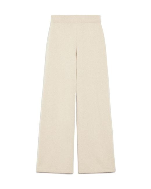Weekend by Maxmara White Elastic Waist Casual Pants