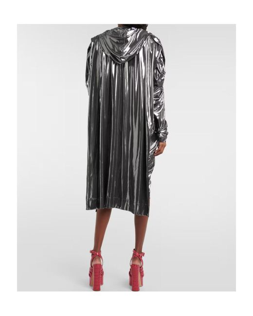 Vivienne Westwood Gray Draped Lamé Midi Dress