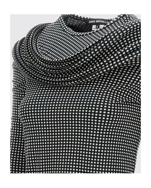 Junya Watanabe Gray Polka-Dot Long-Sleeve Top