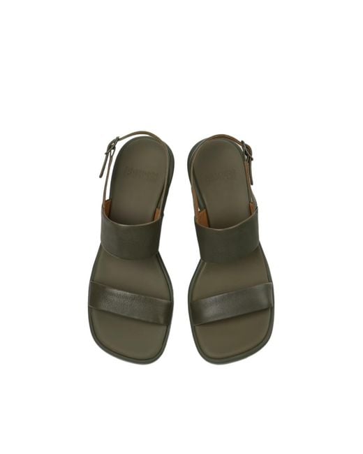 Camper Green Leather Sandals For