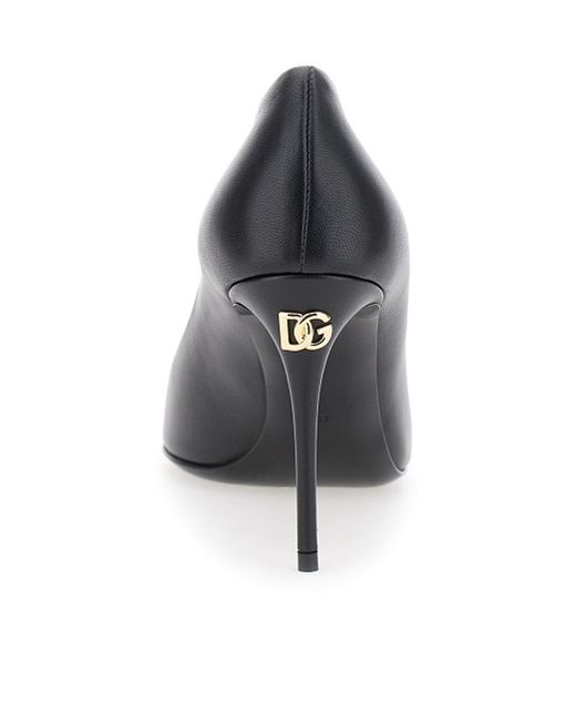 Dolce & Gabbana Multicolor Logo Plaque Pointed Toe Pumps
