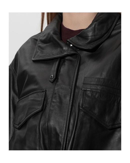 AllSaints Black Clay Leather Jacket