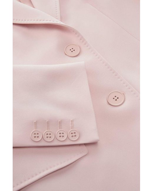 Max Mara Pink Studio Linz Single-Breasted Tailored Blazer