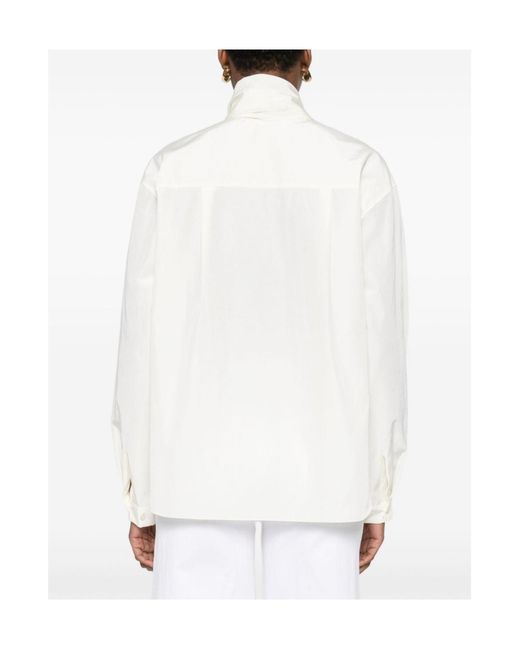 Forte_forte White Detachable Bow Shirt