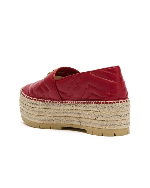 Gucci Gray Gg Straw Platform Shoes