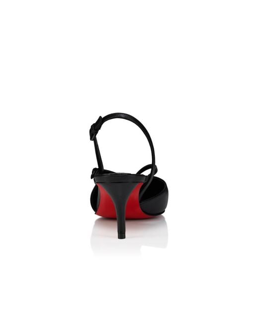 Christian Louboutin Black Twistissimo Leather Slingback Pumps 60
