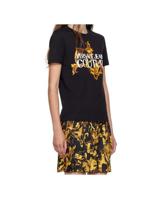 Versace Jeans Black Logo-Print T-Shirt