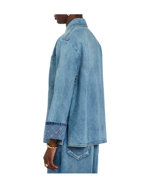 Tory Burch Blue Classic Denim Jacket