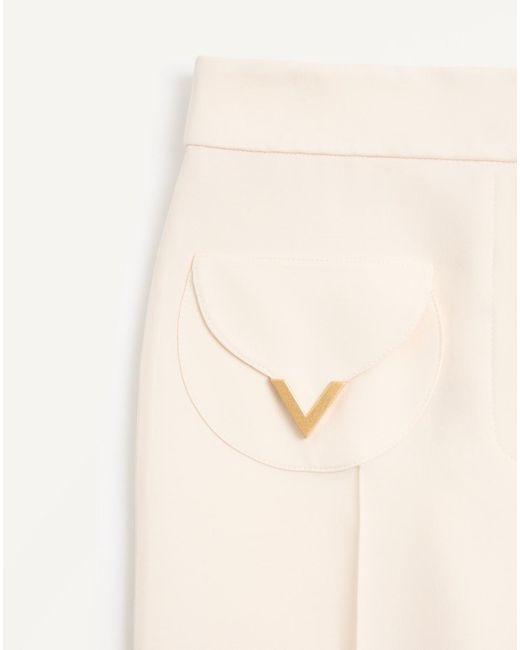 Valentino Natural Crepe Couture Trousers