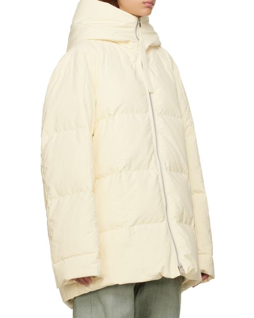 Jil Sander White Quilted Down Jacket