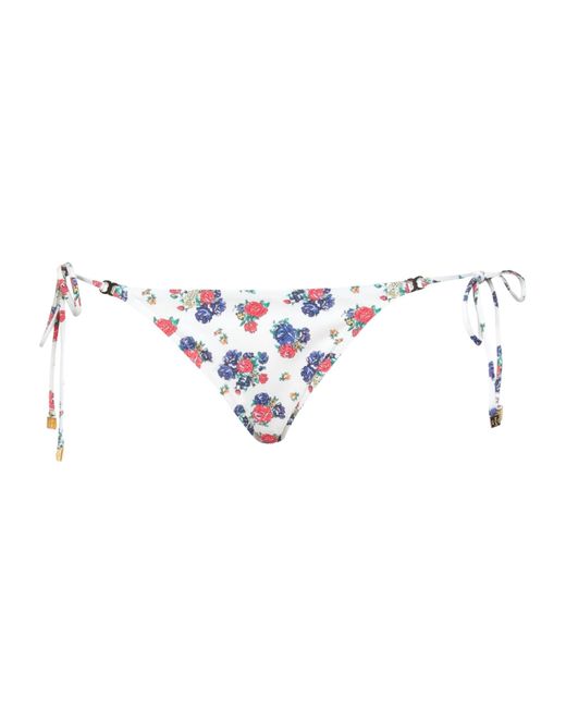 Tory Burch White Floral-Print Bikinis