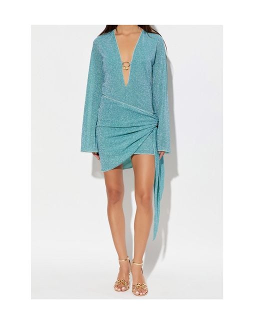 Oseree Blue Sequin Dress