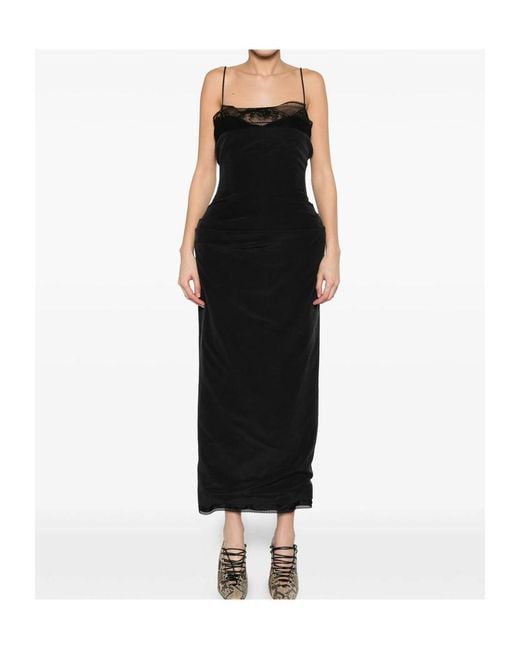 Magda Butrym Black Ruffled Mini Dress