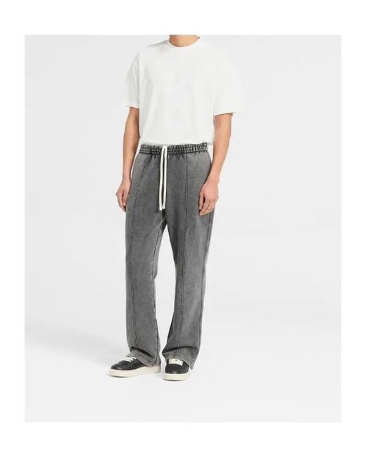 Represent Gray Elastic-Waist Straight-Leg Pants for men