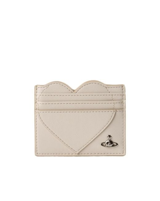 Vivienne Westwood Natural Heart Card Holder Wallet