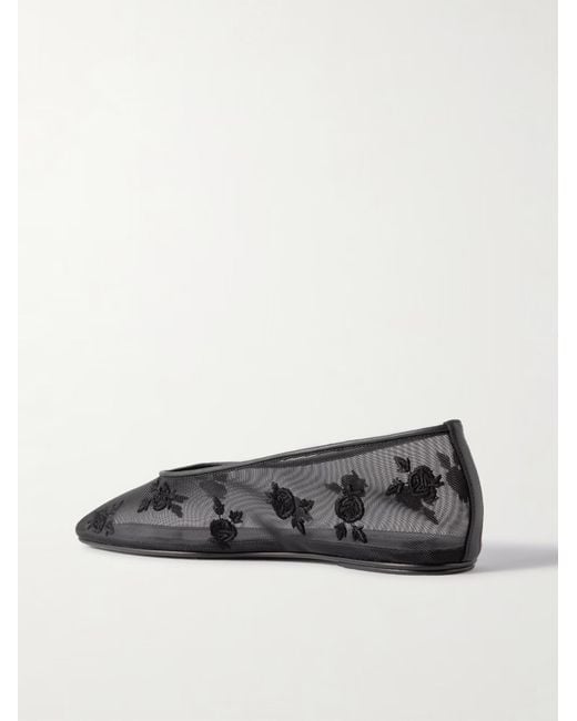 Magda Butrym Gray Mesh Ballet Flats