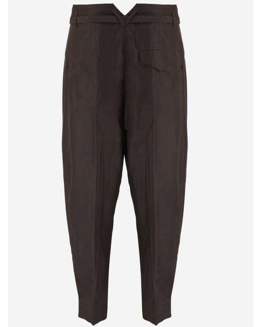 Bottega Veneta Black Pleated Casual Pants