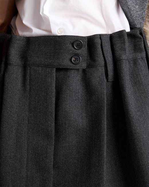 Prada Black Checked Mini Skirt