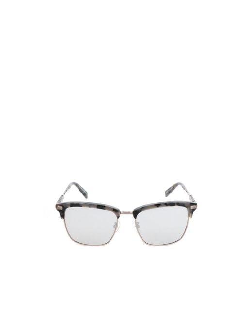 Zegna White Square-Frame Sunglasses for men