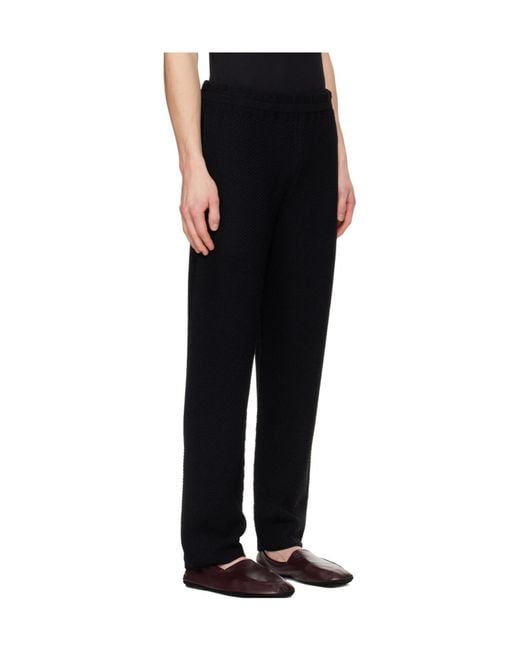 Homme Plissé Issey Miyake Black Double Pocket Sweatpants for men