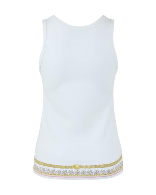 Versace Blue Barocco Printed Tank Vest