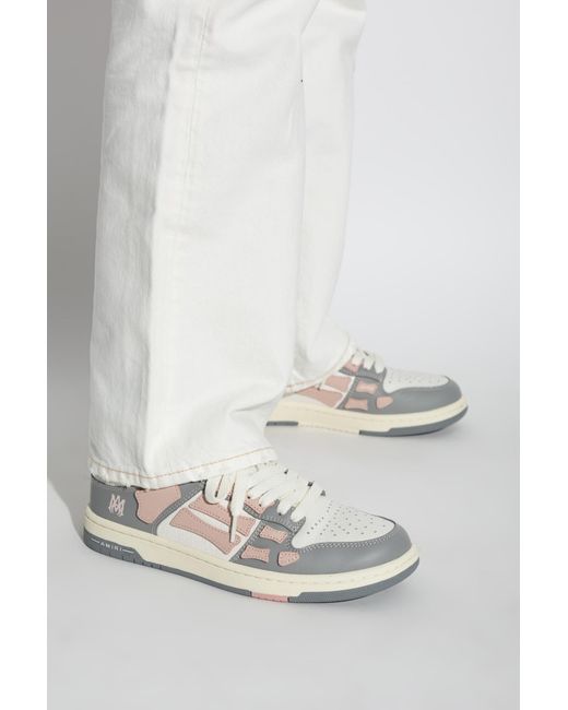 Amiri White Varsity Skel Top Low Sneakers