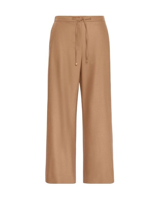 Max Mara Natural Drawstring Casual Pants
