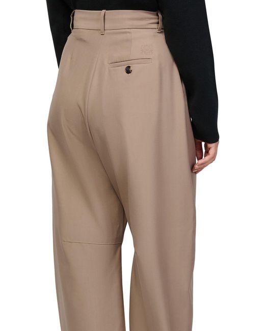 Loewe Gray Pleated Casual Pants