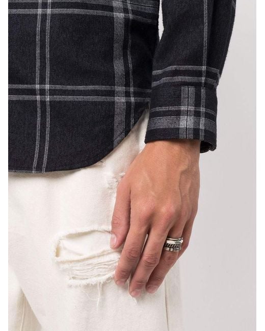 Werkstatt:münchen White Multi-Layered Overlapping Ring for men