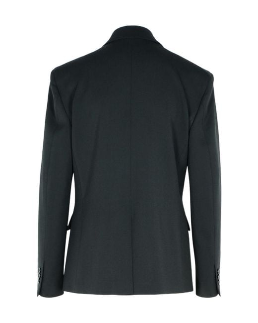 MSGM Black Logo Patch Zipped Blazer