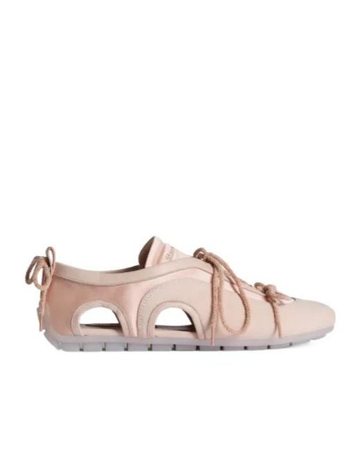 Simone Rocha Pink Cut-Out Sneakers