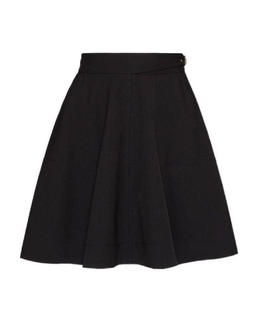 RED Valentino Black Buckle Detail Skirt