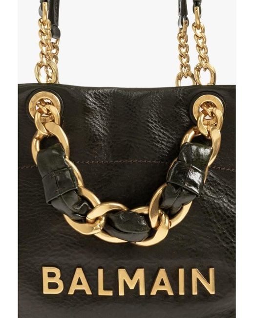Balmain Black 1945 Soft Small Handbag