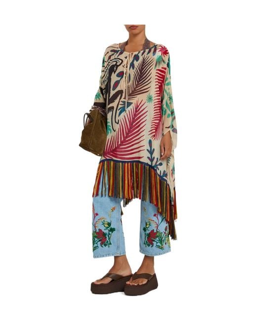 Etro Blue Cropped Straight-Leg Jeans