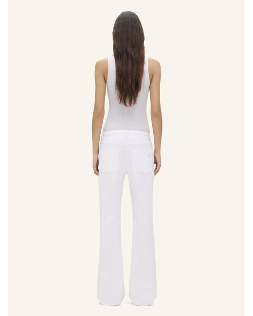 Courreges White Relax Bootcut Trousers