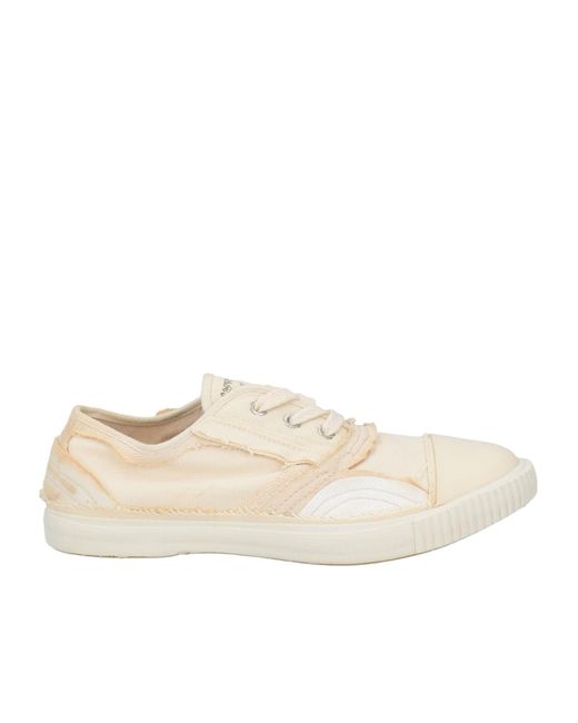 Maison Margiela Natural Minimalist Canvas Low-Top Shoes