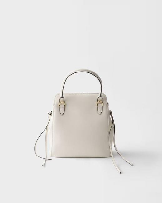 Prada Natural Carry Mini Leather Handbag