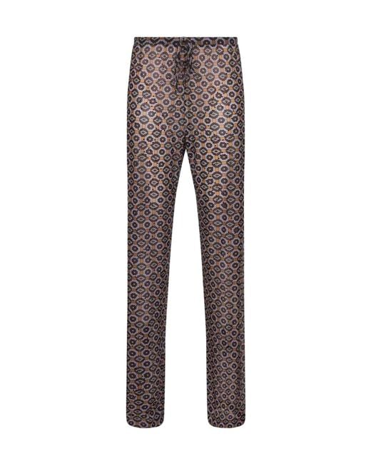 Dries Van Noten Gray Embellished Jersey Pants