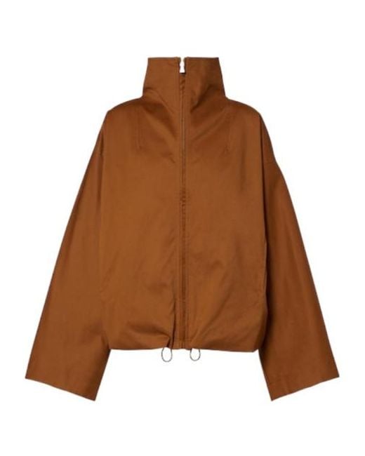 Nour Hammour Brown Francois Cotton-Blend Jacket