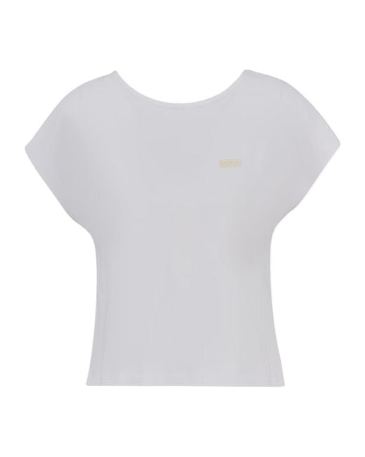 Barbour White Crew Neck T-Shirt