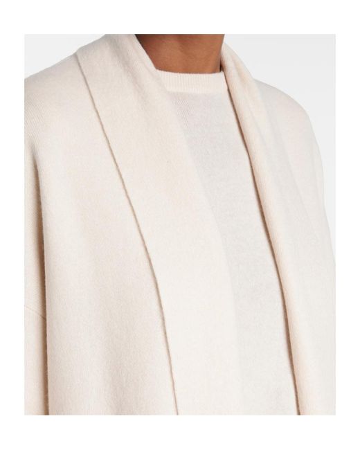 Jardin Des Orangers White Wool And Cashmere Cardigan