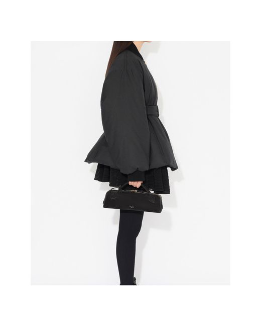 Alaïa Black Belted Bomber Jacket