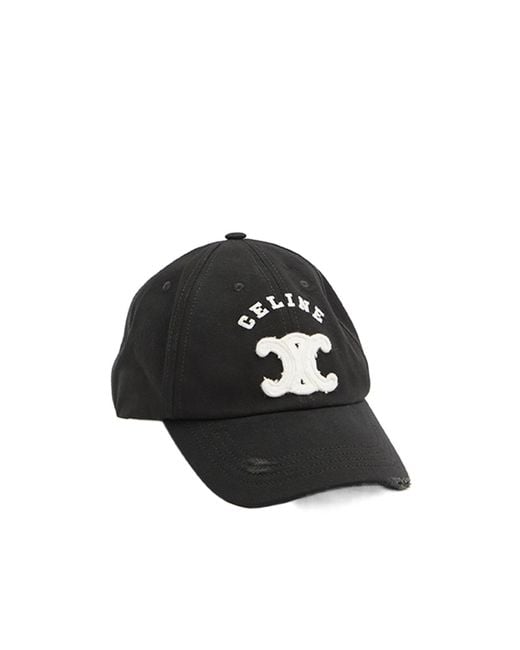 Céline Black Triomphe Cap for men