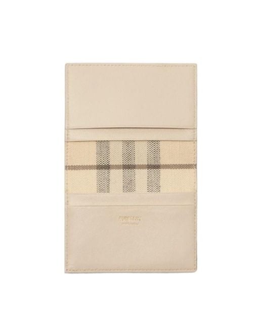 Burberry Natural Bloomsbury Folding Card Case