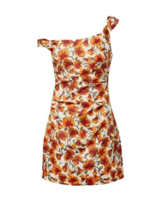 Sir Orange Jara Floral Linen Minidress
