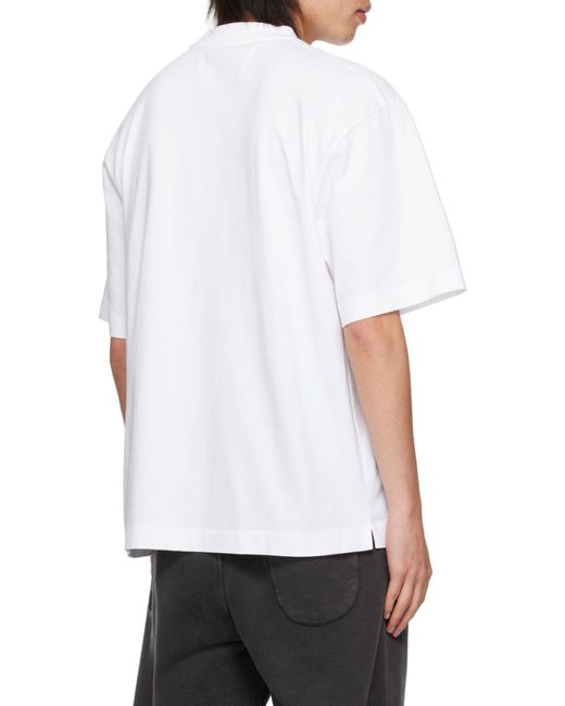 Off-White c/o Virgil Abloh Gray Big Bookish Skate Crewneck T-Shirt for men
