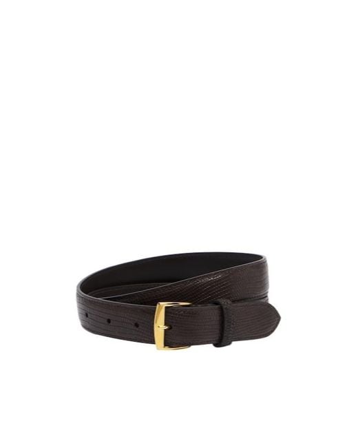 Nili Lotan White Snake-Effect Leather Belt