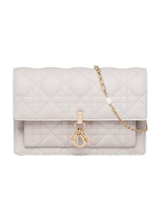 Dior White Logo Shoulder Bag